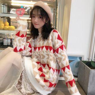 Patterned Sweater Almond - One Size