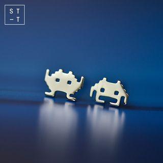 Sterling Silver Non-matching Alien Earring
