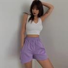 High-waist Cotton Shorts In 7 Colors