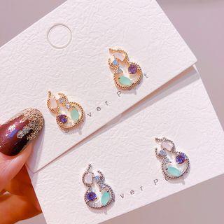 Faux Crystal Gourd Earring