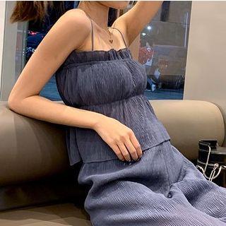 Set: Chiffon Camisole + High-waist Wide-leg Pants