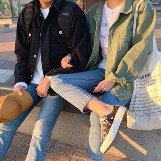 Couple-matching Button-up Cargo Jacket