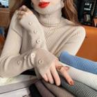 High-neck Ribbed-knit Sweater In 7 Colors
