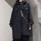 Couple Matching Long Sleeve Cargo Shirt / Shoulder Chain
