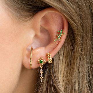 Set Of 6: Earring 102 - Gold - One Size