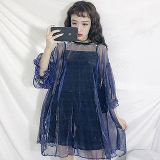 Set: Lantern-sleeve Top + Camisole