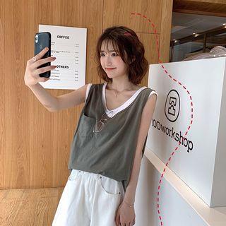 Mock-two Loose-fit Tank Top