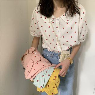Short-sleeve Strawberry Pattern Shirt
