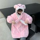 Cartoon Fluffy Zip-up Hoodie