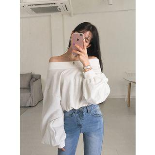 Off-shoulder Loose-fit Sweatshirt