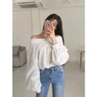 Off-shoulder Loose-fit Sweatshirt