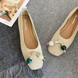 Beaded Knit Flats