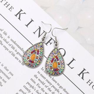 Embellished Alloy Drop Earring
