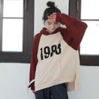 Numbering Raglan Hoodie Red & Off-white - One Size