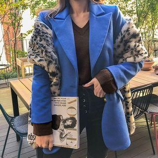 Peaked-lapel Metallic-button Blazer With Sash
