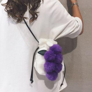 Pom Pom Fluffy Bucket Bag