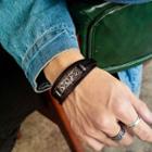 Stainless Steel Faux Leather Bracelet 1365 - Bracelet - One Size