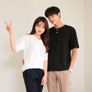 Couple Short-sleeve Henley