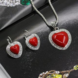 Set: Turqoise Earring + Necklace + Bracelet