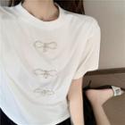 Short-sleeve Ribbon Accent T-shirt / Shorts