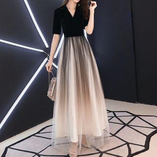 Ombre A-line Mesh Evening Gown (various Designs)