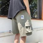 Straight-cut Patch Cargo Shorts