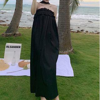 Choker Ruffle Midi Dress