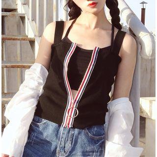 Front Zip Camisole Top