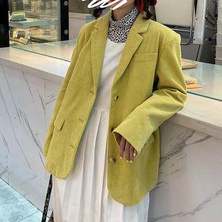 Corduroy Jacket Mustard Yellow - One Size