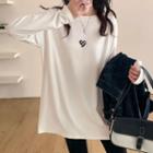 Long-sleeve Check Heart T-shirt