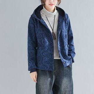 Embossed Hooded Jacket