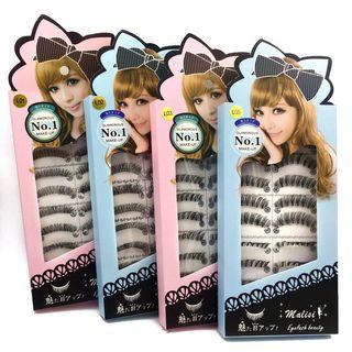False Eyelashes (10 Pairs) (various Designs)