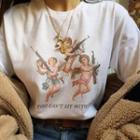 Short-sleeve Angels Print T-shirt
