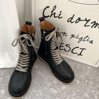 Lace-up Short Combat Boots