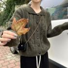 Long-sleeve Single-breasted Sweater Cardigan