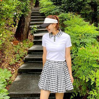 Check Detail Polo Shirt