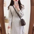 Gingham Midi A-line Shirt Dress