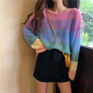 Rainbow Block Sweater Rainbow - One Size