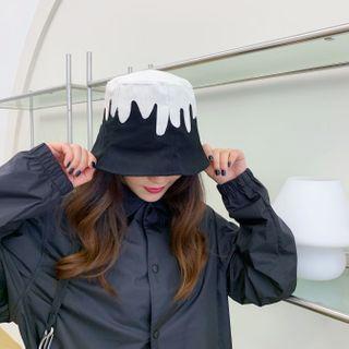 Ice Cream Print Bucket Hat Black & White - M
