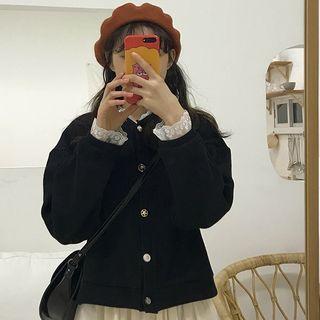 Cardigan / A-line Plain Skirt