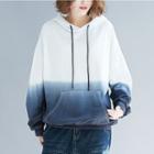 Gradient Color Hoodie As Shown In Figure - One Size