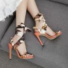 Lace-up Stiletto Sandals