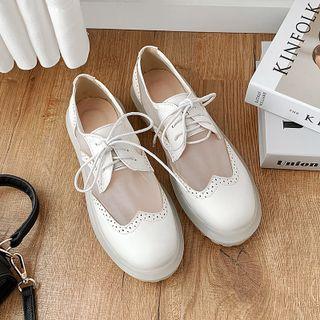 Mesh Panel Oxford Shoes