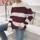 Stripe Twist-knit Sweater