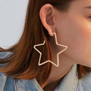 Alloy Star Earring 1 Pair - As Shown In Figure - One Size
