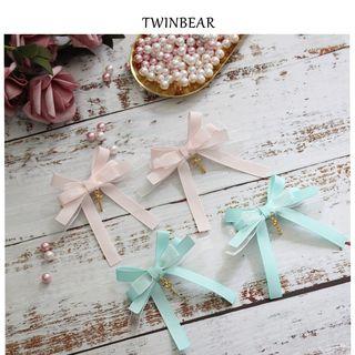 Set Of 2: Layered Bow Hair Clip