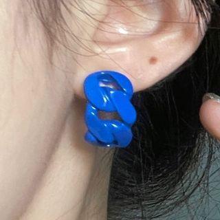 Chunky Chain Alloy Hoop Earring