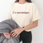 Short-sleeve Letter-printed T-shirt