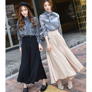High-waist Chiffon Culottes