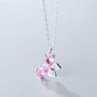 925 Sterling Silver Rhinestone Butterfly Pendant Necklace S925 Silver - Necklace - One Size